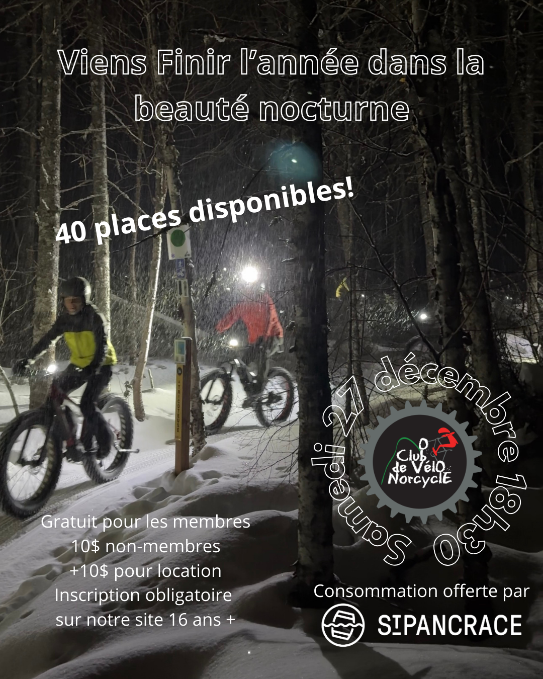 Sortie nocturne Samedi 27 Décembre 2025