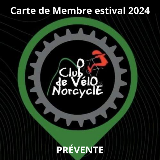 Carte de membre estivale Club Norcycle PRÉVENTE T-shirt du club inclus!